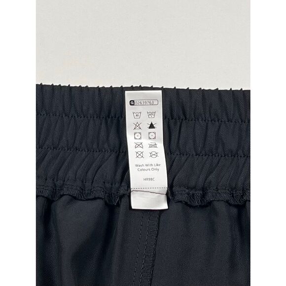 Halara High Waited Pleated Wide Leg Pants Petite Size Large Black Stretch Work - Picture 9 of 9